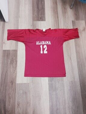 Vintage Little King Alabama Red Kids' Sport Jersey Top # 12 Boys Size Youth XL